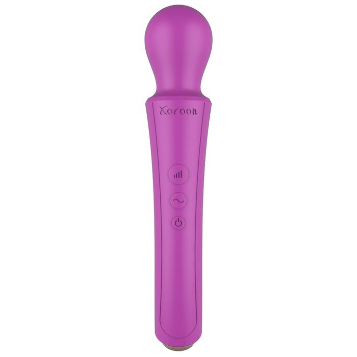 Aparat de masaj Curved Wand Xocoon fucsia, vedere din alt unghi