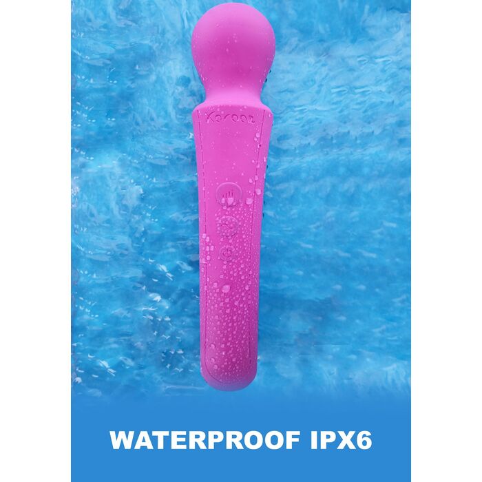 Aparat de masaj Curved Wand Xocoon fucsia, textura capului de masaj