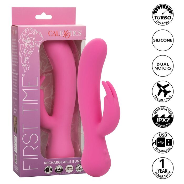 Vibrator CalExotics Rechargeable Bunny - Roz functii