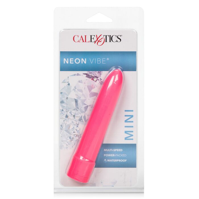 Vibrator clasic neon CalExotics roz, detaliu varf conic