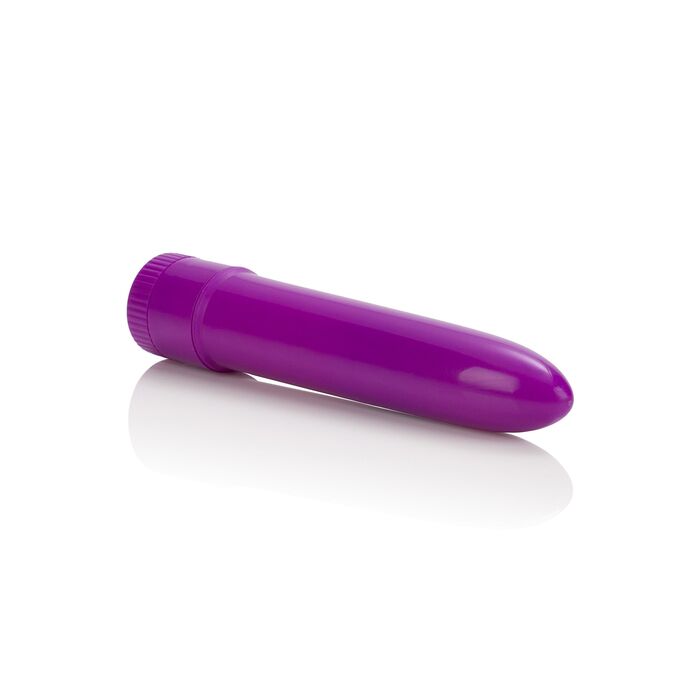 Vibrator clasic neon CalExotics mov, detaliu baza cu rotire