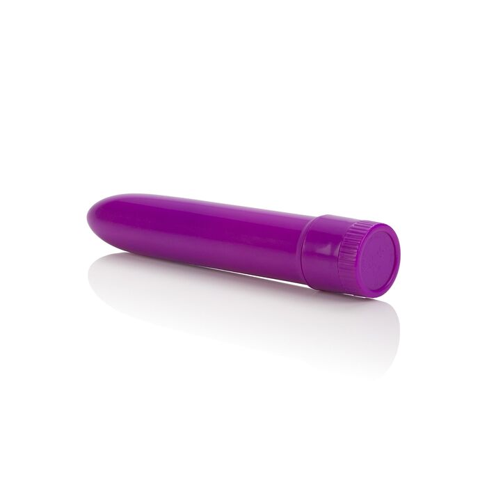 Vibrator clasic neon CalExotics mov, dimensiuni comparative