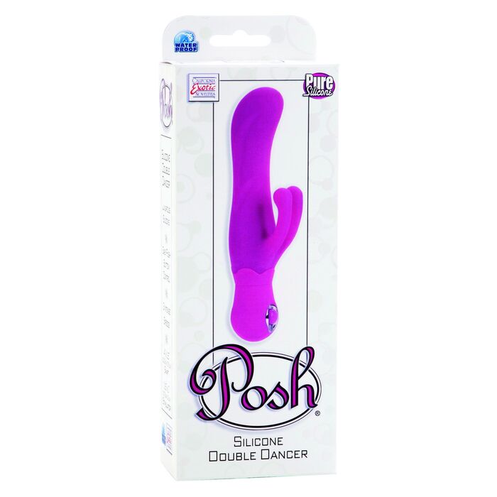 Vibrator rabbit Double Dancer Posh CalExotics roz, in cutia originala Posh Silicone