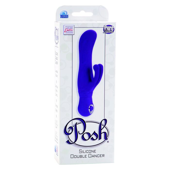 Vibrator rabbit Double Dancer Posh CalExotics mov, in cutia originala Posh Silicone