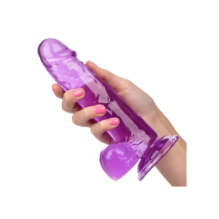 Dildo realistic cu ventuza Queen Size CalExotics mov, vedere din alt unghi