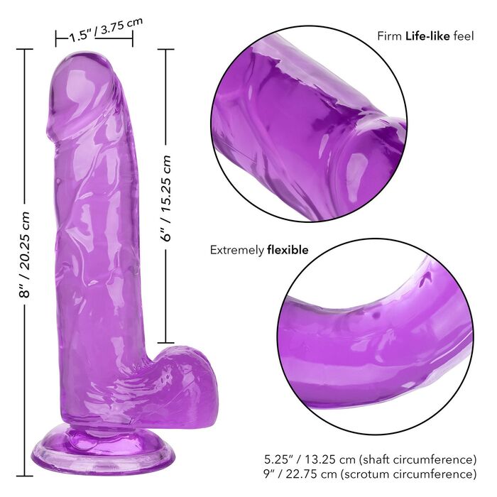 Dildo Realistic cu Ventuza Queen Size 6 inch CalExotics dimensiuni