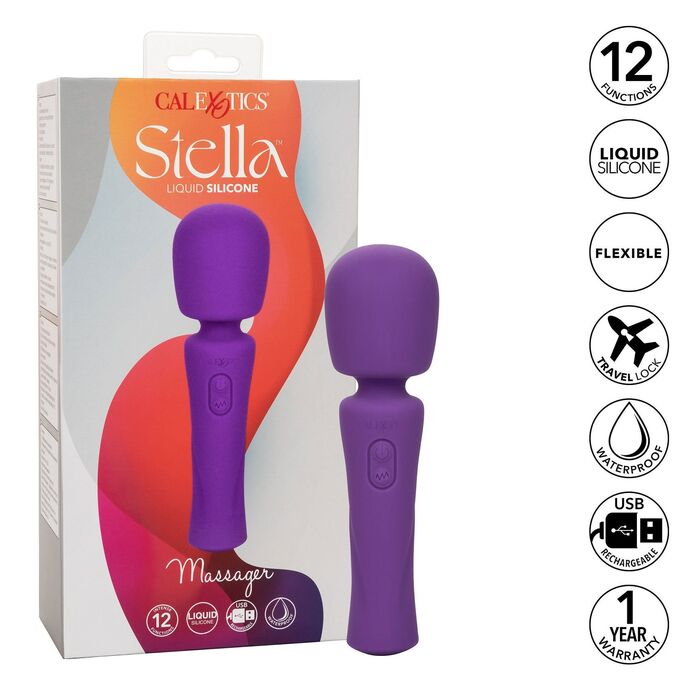 Vibrator Masaj CalExotics Stella Massager Violet functii