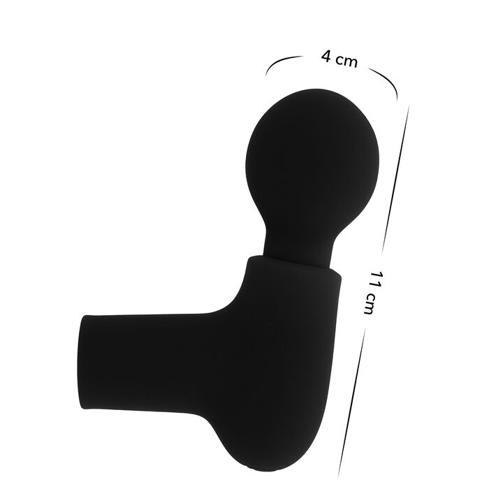 Aparat de masaj cu percutie Power Gun Caresse negru, detaliu capac incarcare si buton de control