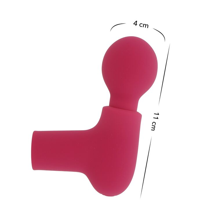 Aparat de masaj cu percutie Power Gun Caresse rosu, detaliu capac incarcare si buton de control