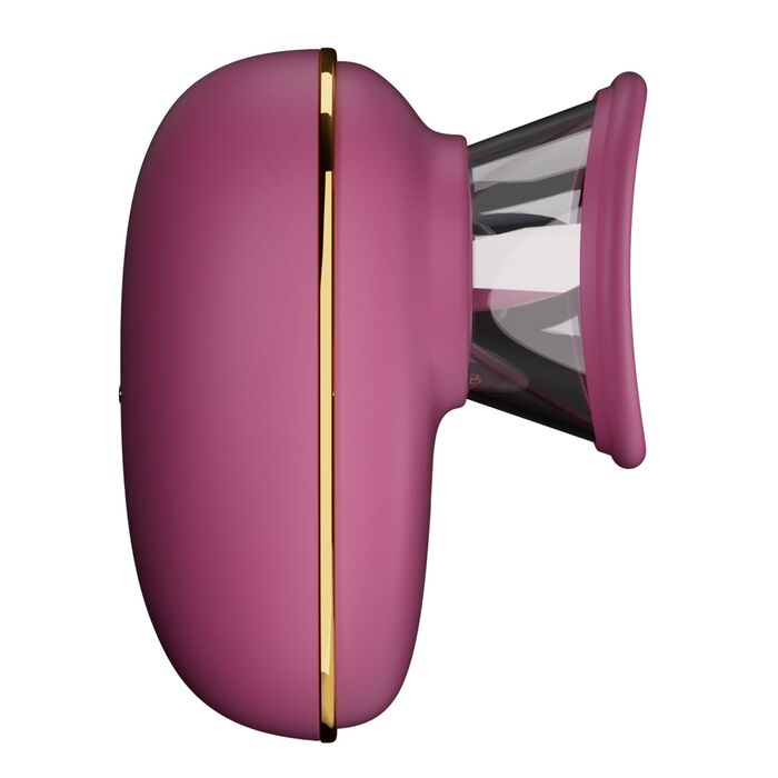 Stimulator Clitoridian cu Limba si Vacuum Licking Automatic Pump She.E.O, Roz vedere laterala