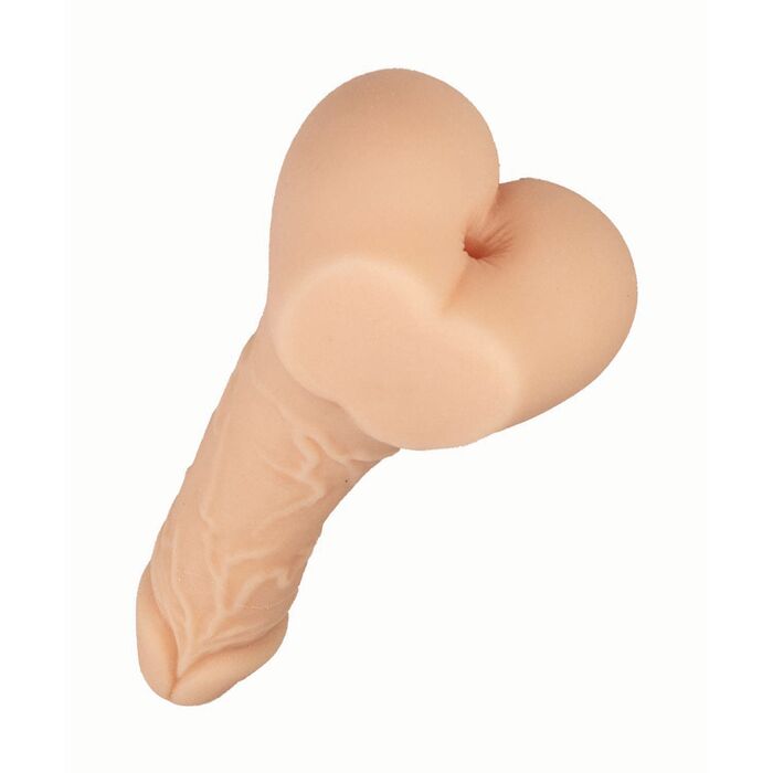 Masturbator Autolubrifiant Always Horny si Manson prelungitor pentru penis 9″ Stud-Natural vedere de sus