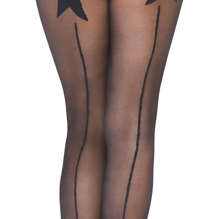 Dres Crotchless cu Fundita Tesuta si Cusatura Leg Avenue, Negru , S-L