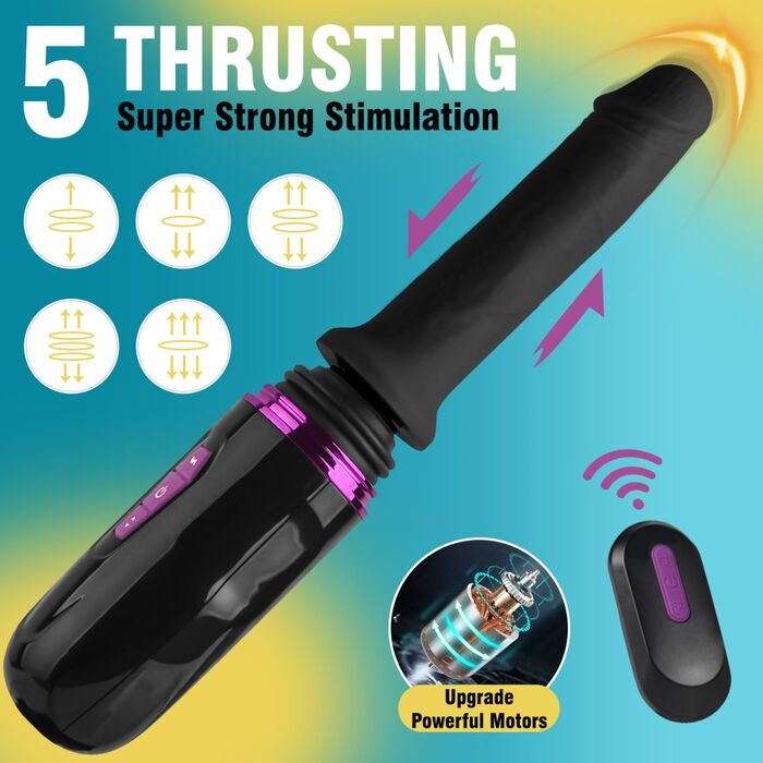 Masina de sex de buzunar Hiram, cu mainile libere, pentru impingere, 6 Viteze 5 thrusting