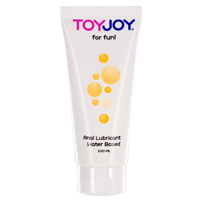 Lubrifiant anal pe baza de apa ToyJoy 100 ml, tub alb cu baloane galbene