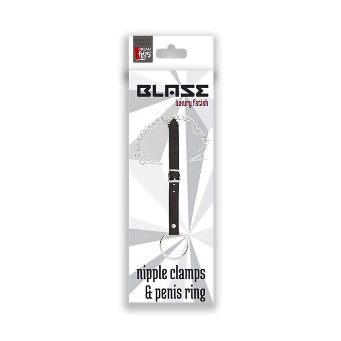 Blaze Nipple Clamps si Penis Ring ambalaj