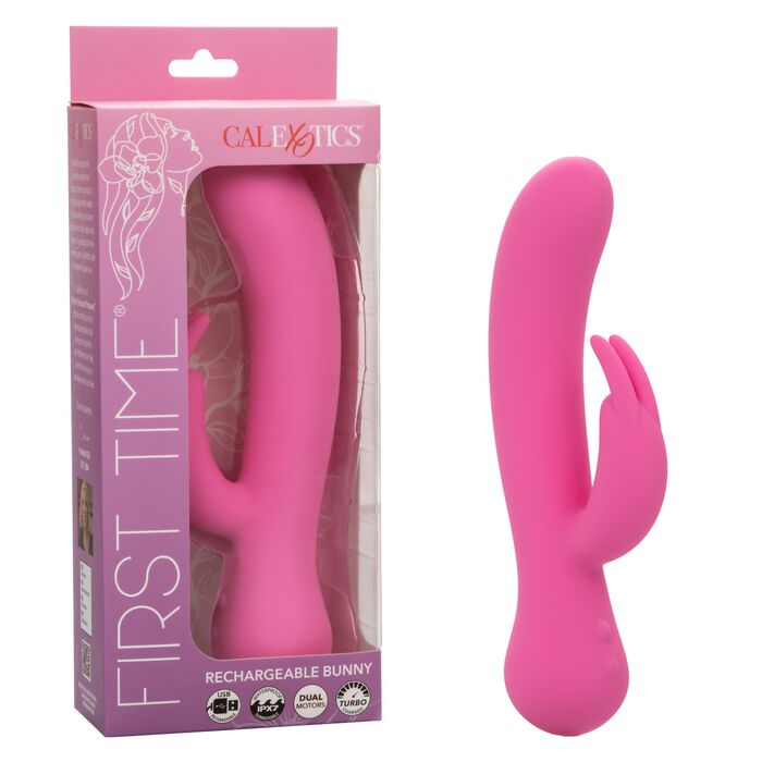Vibrator CalExotics Rechargeable Bunny - Roz cutie si produs