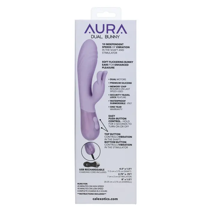 Vibrator Rabbit Dual Bunny Aura CalExotics, violet spate cutie