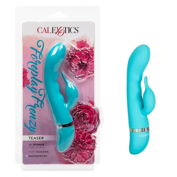 Vibrator Rabbit Foreplay Frenzy Teaser CalExotics, Turcoaz