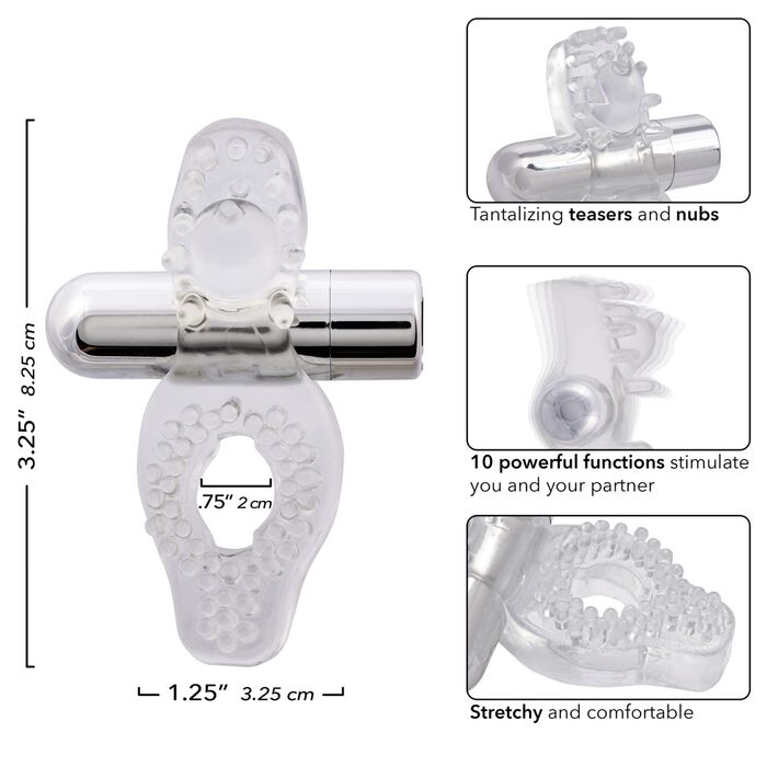Inel penis CalExotics, Wireless Passion Enhancer, cu glont vibrator detasabil