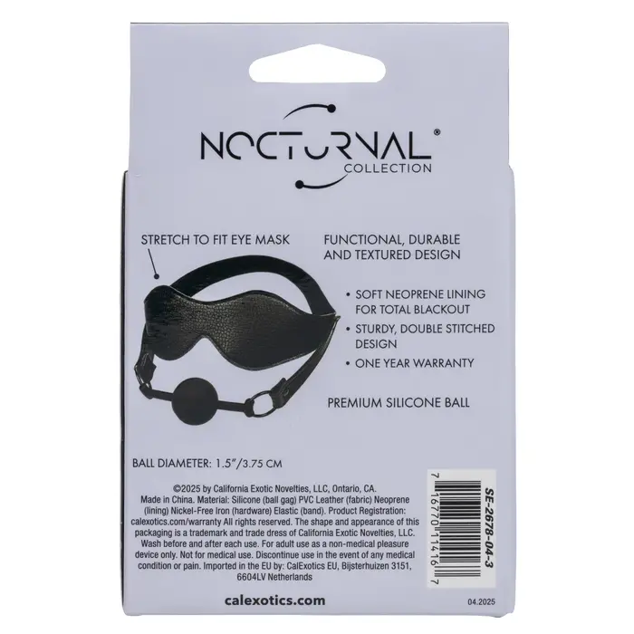 Set Masca de Ochi si Calus Respirabil Nocturnal CalExotics, Negru