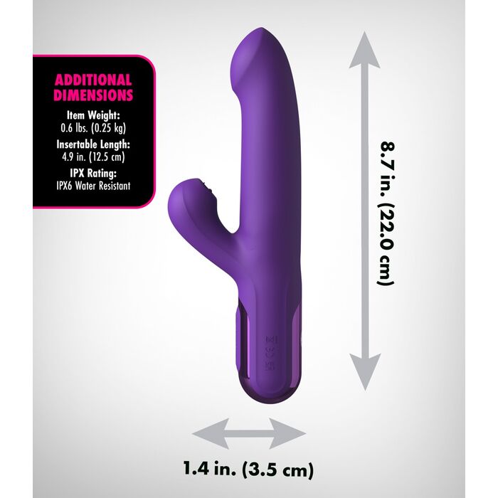 Vibrator Iepuras Super Sonix Thruster dimensiuni