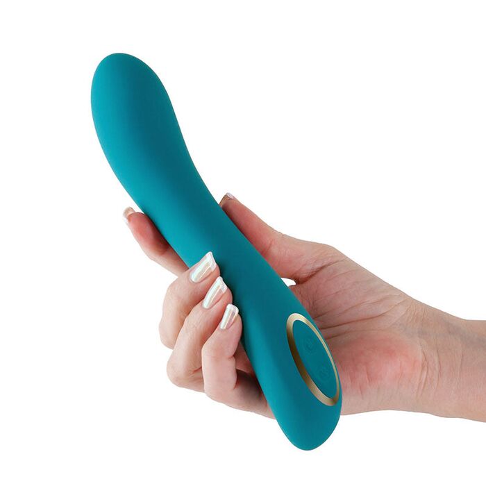 Vibrator Obsessions Zeus Rechargeable Silicon, 10 Moduri Vibrație & Waterproof - Dark Green