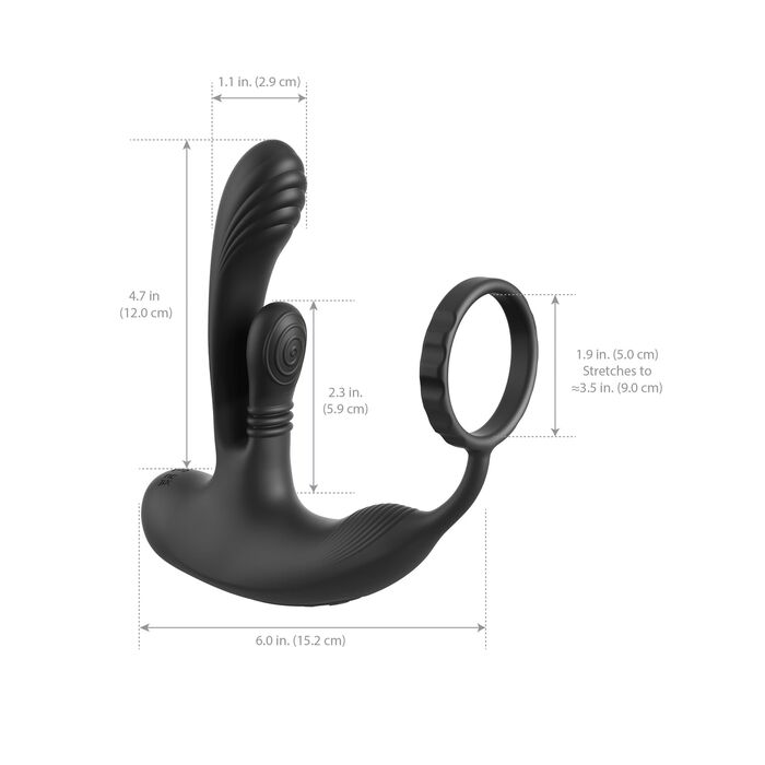 Vibrator Prostata Anal-Gasm IntiMotion - Anal Fantasy Elite dimensiuni