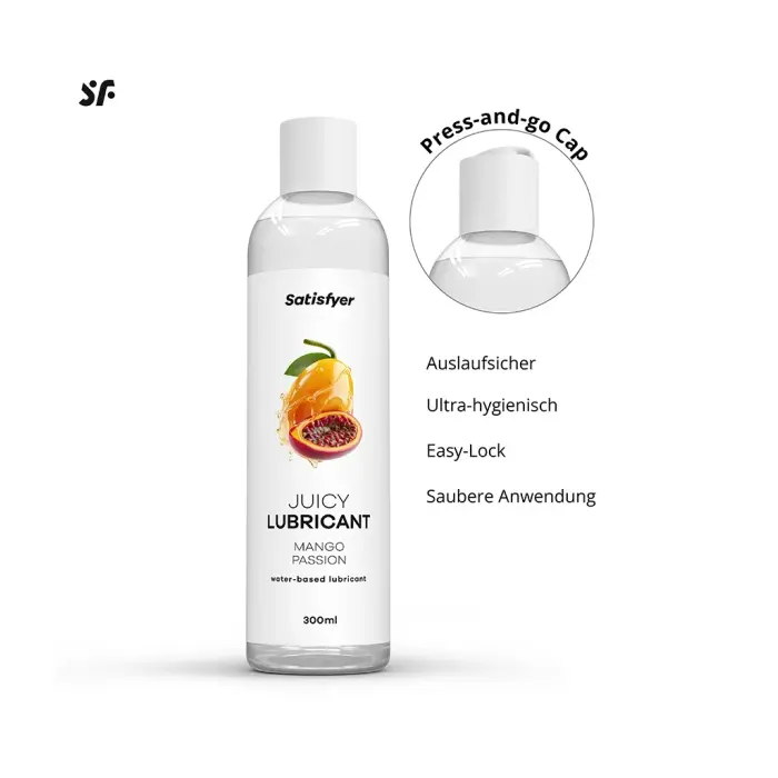 Lubrifiant SATISFYER Juicy Mango & Passion 300 ml detali capac