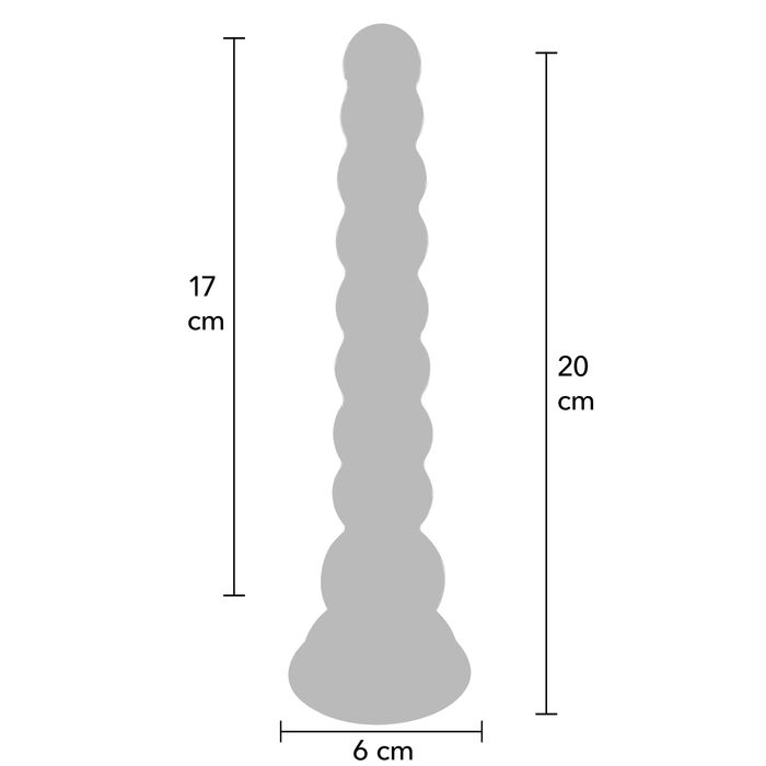 Dildo cu bile Everlasting Bloom by ToyJoy, multicolor, detaliu al florilor colorate din interiorul bilelor