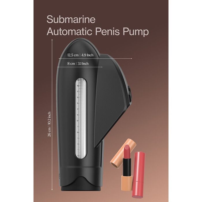 Pompa Penis Automata Essentials Submarine by Dreamtoys, Negru