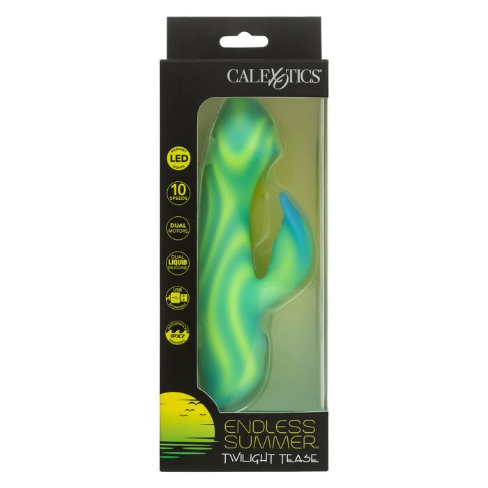 Vibrator Rabbit Twilight Tease by CalExotics Endless Summer, verde, vedere 2