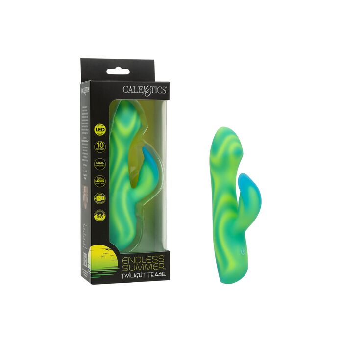 Vibrator Rabbit Twilight Tease by CalExotics Endless Summer, verde, vedere 6
