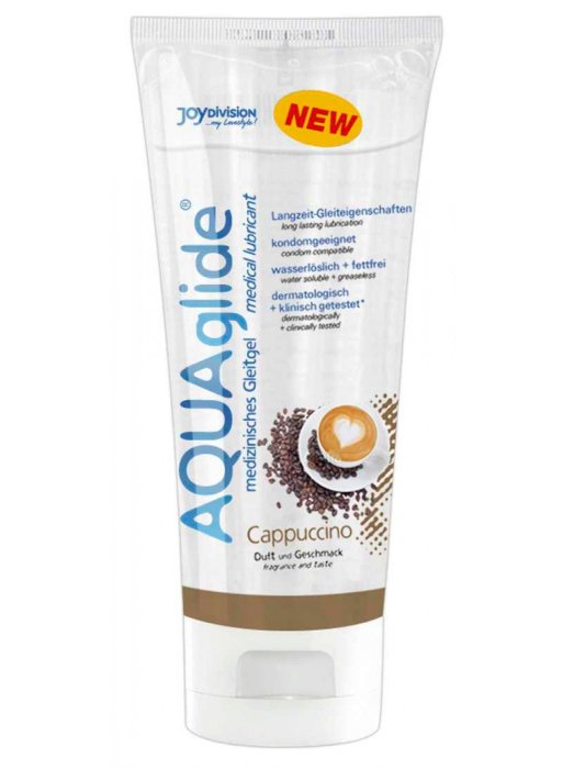 Lubrifiant AquaGlide Cappuccino 100ml (200 Grame) - vedere frontala