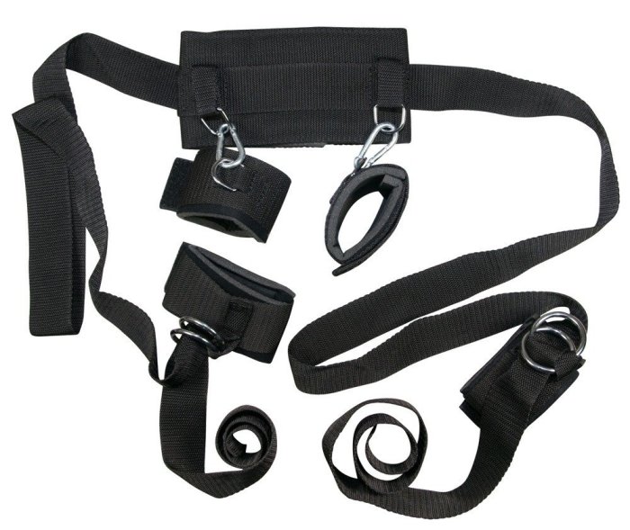 Set Bondage Bad Kitty "Naughty Toys" - Negru - dimensiuni complete