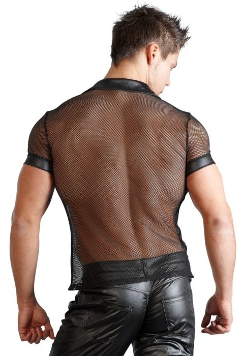 Tricou Tip Camasa Barbati - Svenjoyment - Negru - detaliu design