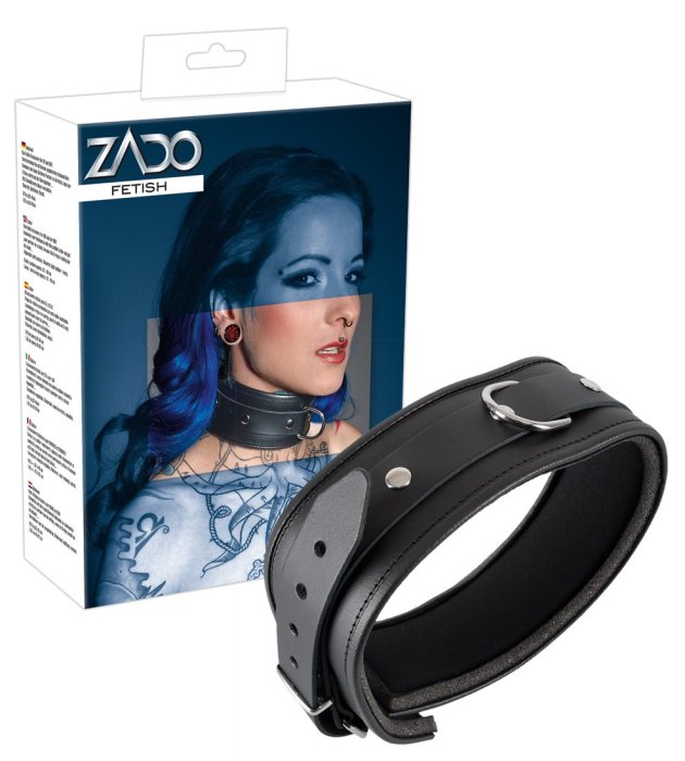 Zgarda  ZADO "Leather Collar" - Negru##
