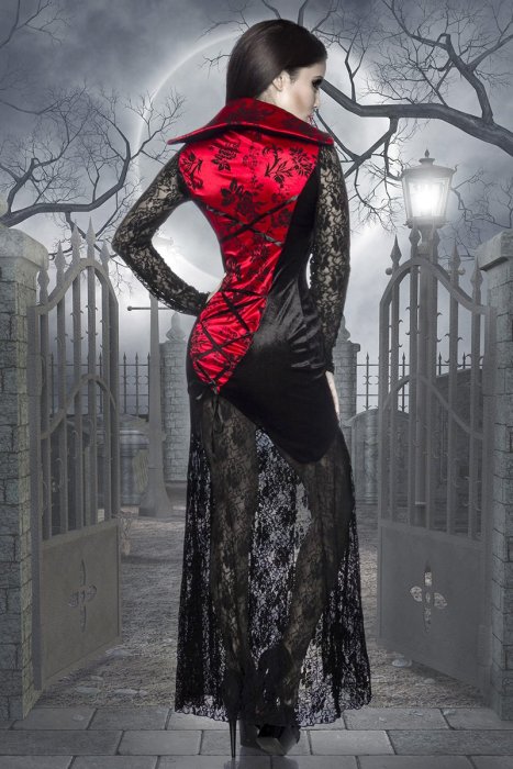 Costum Rochie Vampir Halloween Mask Paradise - Rosu