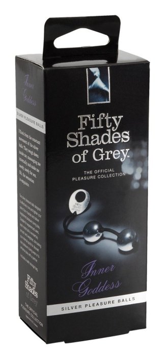 Bile Vaginale Fifty Shades "Inner Goddess" 21,5 cm - Argintiu - vedere spate