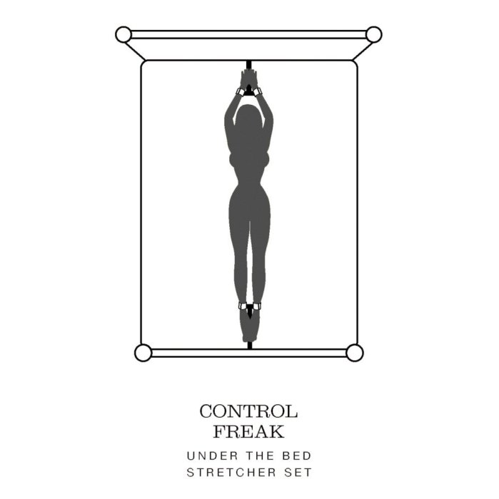 Fifty Shades Of Grey - Control Freak Under The Bed Stretcher Silver - dimensiuni complete