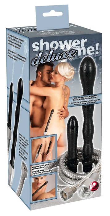 Irigator Intim You2Toys "Shower Me Deluxe" - Negru - detaliu ambalaj
