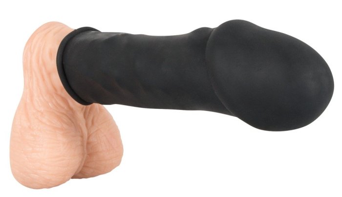 Prelungitor Penis Negru +2cm - vedere frontala