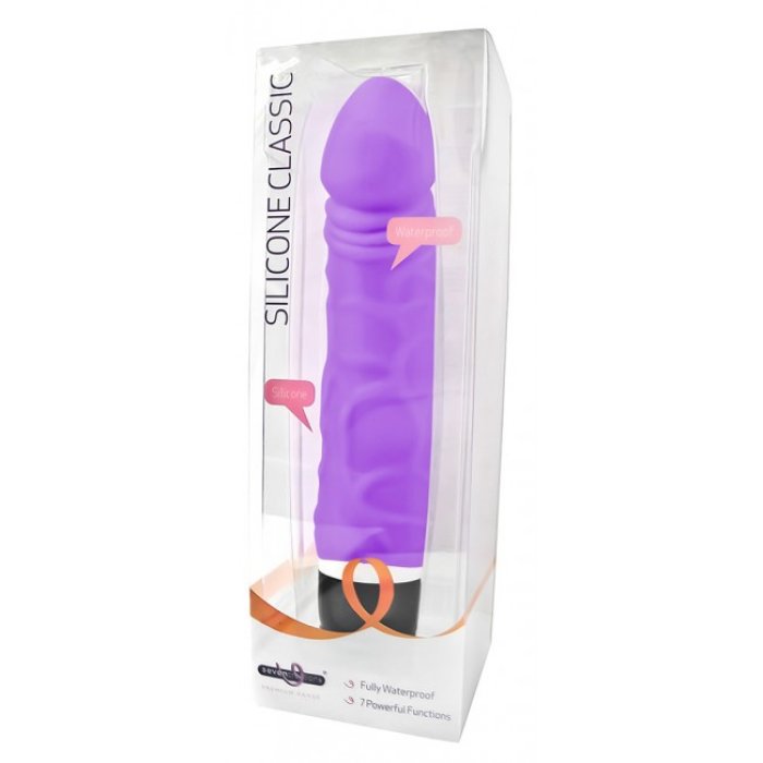 Vibrator Natural Purple Silicone 7 - culoare si material