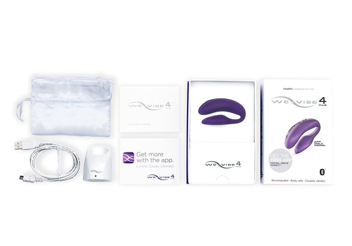 WE-VIBE 4 Plus Purple APP Only - dimensiuni complete