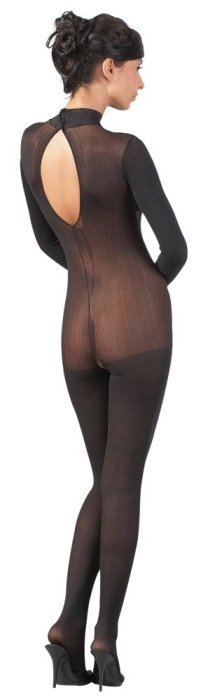 Bodystocking All  Mandy Mystery - Negru - accesorii incluse