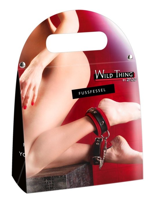 Catuse Picioare Piele ZADO "Wild Thing" - Rosu##