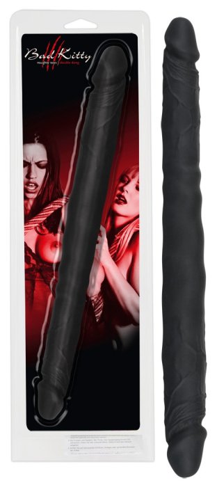 Dildo Dublu Bad Kitty "Double Dong" 40 cm -  Negru##