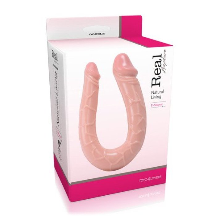 Dildo Dublu Natural U Shaped#