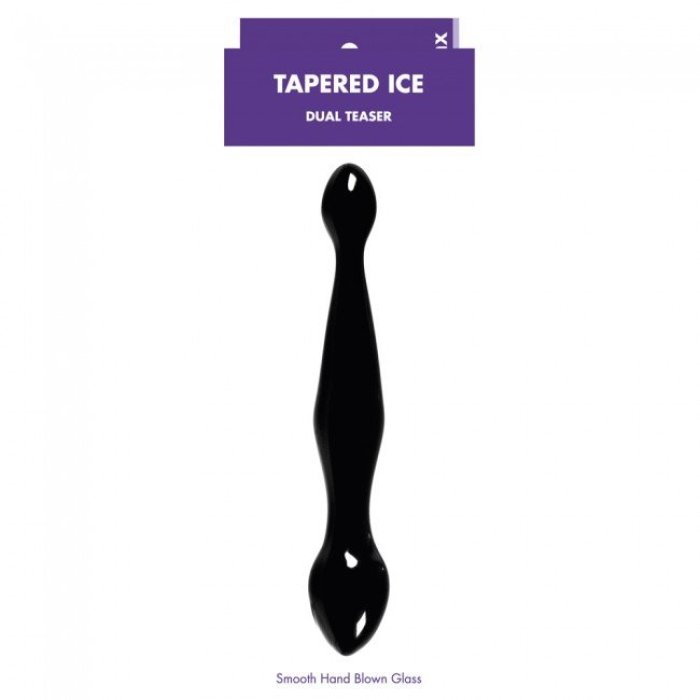 Dildo Sticla Kinx "Dual Teaser" 18,5 cm - Negru##