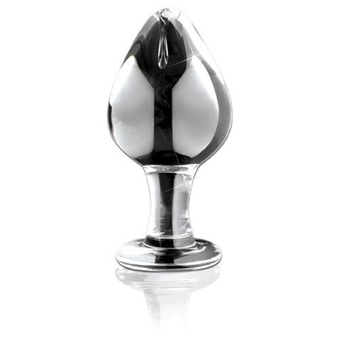 Dop Anal Sticla Icicles No 25 Transparent vedere frontala suflat manual Pipedream
