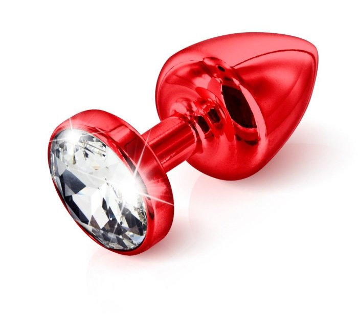Anal Plug Diogol ANNI Round T1 Rosu Cristal Swarovski - detaliu design